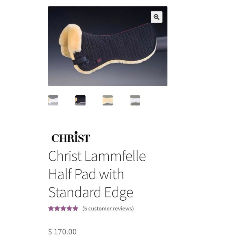 🔥NWT🔥 Christ Sheepskin Half Pad